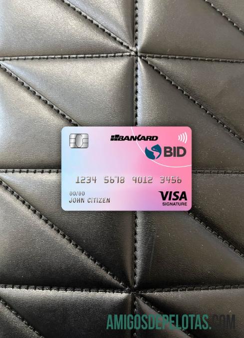 Equador Banco Interamericano de Desenvolvimento (BID) Banco Visa Assinatura Cartão Photolook Front amostra